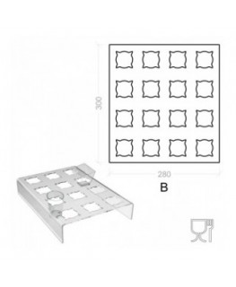 E-141 - Espositore in plex trasp. per dolci semifreddi in bicchierini Ripiano Orizzontale