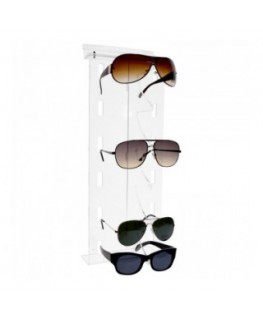E-326 - Porta occhiali in plexiglass trasparente verticali per pannelli dogati