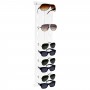 Clear acrylic eyeglass/sunglass display rack for slatwall shelves – Vertical tier Dimensions: 6.89’’Wx2.95’’Dx17.72’’T