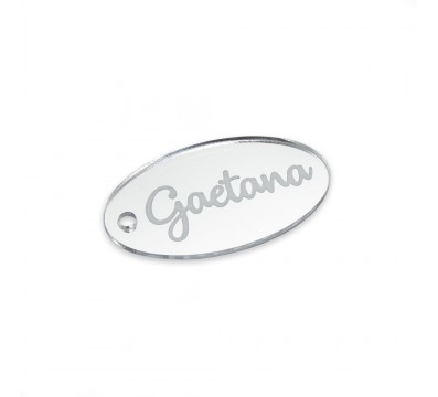 E-756 SEP - Segnaposto in plexiglass personalizzati di forma ellisse