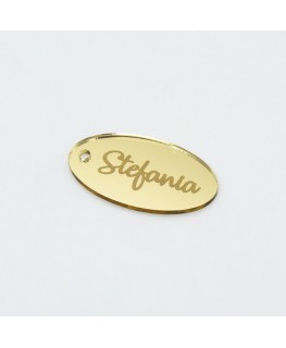 E-756 SEP - Segnaposto in plexiglass personalizzati di forma ellisse