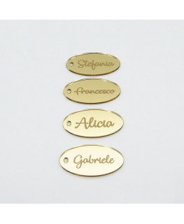E-756 SEP - Segnaposto in plexiglass personalizzati di forma ellisse