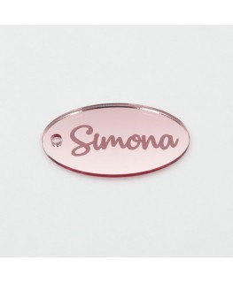 E-756 SEP - Segnaposto in plexiglass personalizzati di forma ellisse