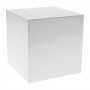 White plexiglass display cube with 5 closed sides - Thickness 5 mm.