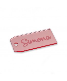 E-761 SEP - Segnaposto in plexiglass personalizzati di forma rettangolare con due angoli rastremati
