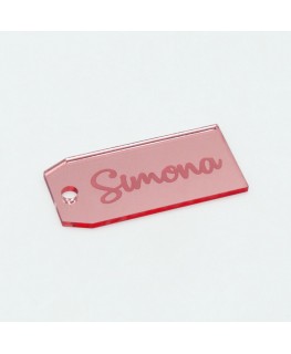 E-761 SEP - Segnaposto in plexiglass personalizzati di forma rettangolare con due angoli rastremati