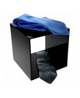 E-333 - Cubo espositore in plexiglass nero 4 lati chiusi - Spessore 5 mm.