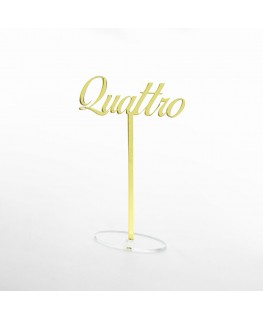E-763 SET - Segnatavolo in plexiglass con lettere intagliati personalizzati