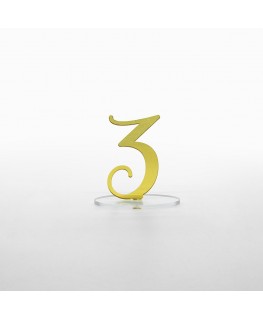 E-765 SET-C - Segnatavolo in plexiglass con numero e base di appoggio – Altezza 8 cm