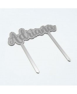 E-780 TOK - Top Cake in plexiglass con nome inciso