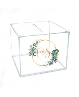 Scatola in plexiglass trasparente per regali in contanti e biglietti per il  matrimonio personalizzata
