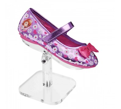 E-149 ALS-A- Espositore porta scarpe in plexiglass trasparente con piano regolabile - Altezza 11 cm