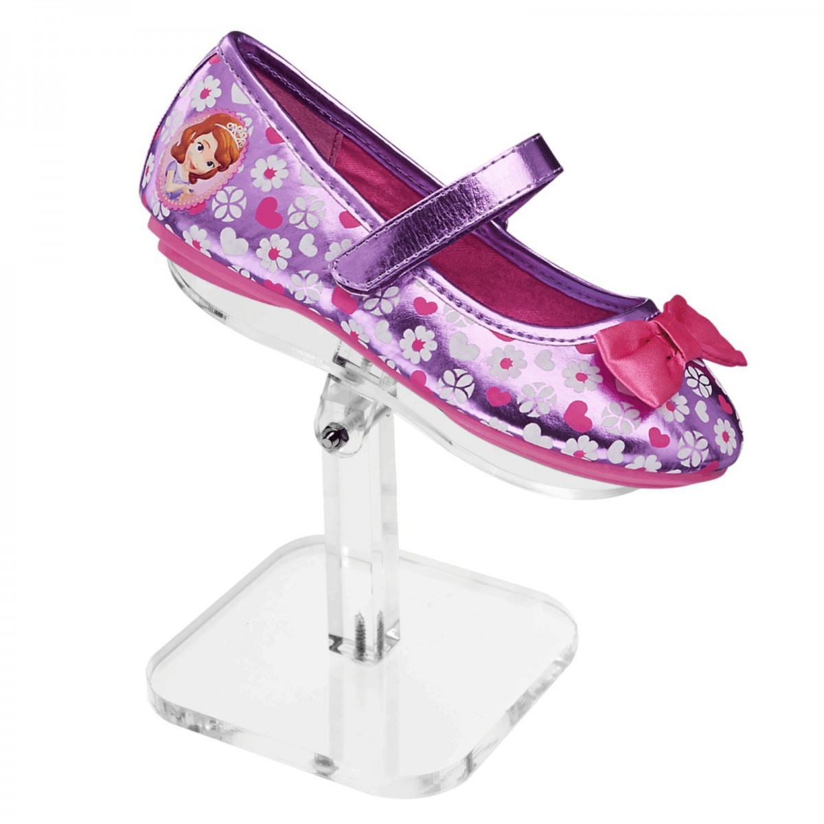 Présentoir à Chaussures Réglable En Acier Inoxydable - Surface Miroir Dorée - Hauteur 16-26 Cm
