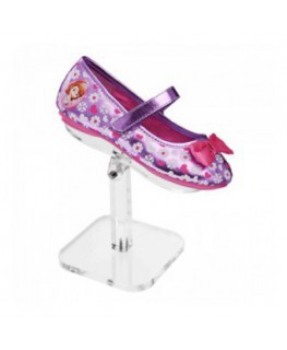 E-149 ALS-C - Espositore porta scarpe in plexiglass trasparente con piano regolabile - Altezza 21 cm