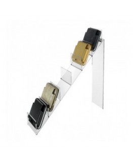 E-151 ESP-D - Espositore per pelletteria in plexiglass trasparente - 6 ripiani