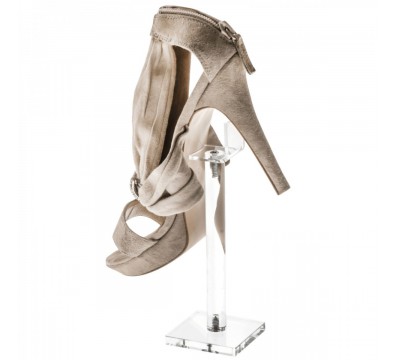 E-161 ALZ-B - Espositore alzatacchi in plexiglass trasparente - Altezza 20 cm