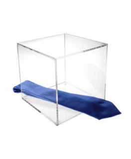 E-174 CUB-B - Cubo espositore in plexiglass trasparente 4 lati chiusi - Spessore 5 mm - Larghezza 30 cm
