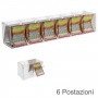 Clear acrylic scratch card holder and a small door facing the seller - Countertop display or for attachment to ceiling