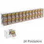 Présentoir de cartes à gratter de comptoir ou de plafond en plexiglas transparent équipé d'une porte d'entrée côté commerçant