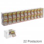 Présentoir de cartes à gratter de comptoir ou de plafond en plexiglas transparent équipé d'une porte d'entrée côté commerçant