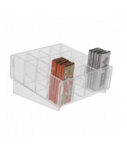 E-260 ECC - Espositore porta cartine per trinciato da banco in plexiglass trasparente - 16 postazioni