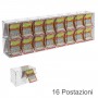 Présentoir de cartes à gratter de comptoir ou de plafond en plexiglas transparent équipé d'une porte d'entrée côté commerçant