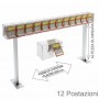 Countertop scratch card display in transparent plexiglass equipped with a front door on the retailer's side