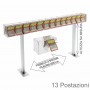 Rubbellos-Thekendisplay aus transparentem Plexiglas mit einer Fronttür auf der Händlerseite