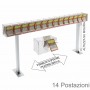 Rubbellos-Thekendisplay aus transparentem Plexiglas mit einer Fronttür auf der Händlerseite
