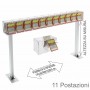Kraslotdisplay voor op de toonbank in transparant plexiglas, voorzien van een voordeur aan de winkelzijde