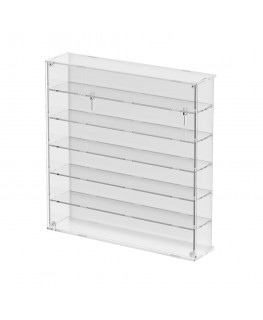 E-793 BAC-C - Bacheca/Vetrina in plexiglass trasparente scala 1:43 a 6 ripiani - Misure: 33x12x h55 cm