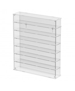 E-793 BAC-D - Bacheca/Vetrina in plexiglass trasparente scala 1:43 a 7 ripiani - Misure: 33x12x h64 cm