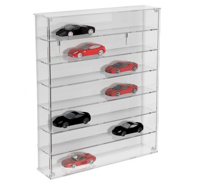 E-793 BAC-D - Bacheca/Vetrina in plexiglass trasparente scala 1:43 a 7 ripiani - Misure: 33x12x h64 cm