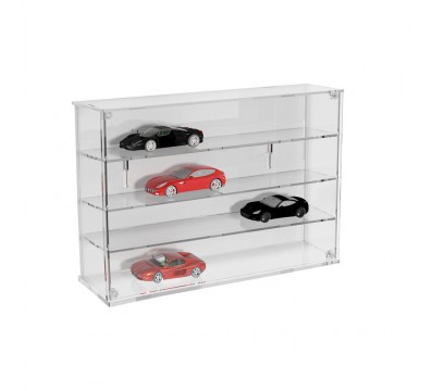 E-794 BAC-A - Bacheca/Vetrina in plexiglass trasparente scala 1:43 a 4 ripiani - Misure: 43x12x h37 cm