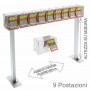 Rubbellos-Thekendisplay aus transparentem Plexiglas mit einer Fronttür auf der Händlerseite