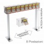 Rubbellos-Thekendisplay aus transparentem Plexiglas mit einer Fronttür auf der Händlerseite