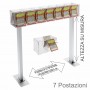 Countertop scratch card display in transparent plexiglass equipped with a front door on the retailer's side