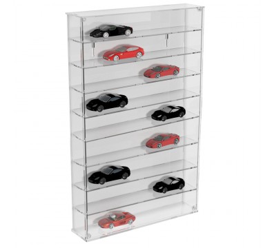 E-795 BAC-D - Bacheca/Vetrina in plexiglass trasparente scala 1:43 a 9 ripiani - Misure: 53x12x h82 cm