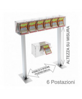 E-387 - Espositore gratta e vinci da banco in plexiglass trasparente munito di sportellino frontale lato rivenditore
