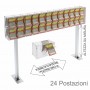 Espositore gratta e vinci da banco in plexiglass trasparente munito di sportellino frontale lato rivenditore