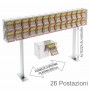 Rubbellos-Thekendisplay aus transparentem Plexiglas mit einer Fronttür auf der Händlerseite