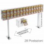 Espositore gratta e vinci da banco in plexiglass trasparente munito di sportellino frontale lato rivenditore