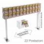 Espositore gratta e vinci da banco in plexiglass trasparente munito di sportellino frontale lato rivenditore