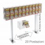 Espositore gratta e vinci da banco in plexiglass trasparente munito di sportellino frontale lato rivenditore