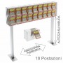 Espositore gratta e vinci da banco in plexiglass trasparente munito di sportellino frontale lato rivenditore