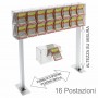Espositore gratta e vinci da banco in plexiglass trasparente munito di sportellino frontale lato rivenditore