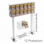 Espositore gratta e vinci da banco in plexiglass trasparente munito di sportellino frontale lato rivenditore