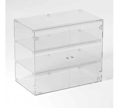 E-816 VET - Ampia vetrina espositiva in plexiglass trasparente a 3 ripiani - Misure: 70 x 40 x h60 cm