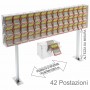 Espositore gratta e vinci da banco in plexiglass trasparente munito di sportellino frontale lato rivenditore