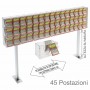 Espositore gratta e vinci da banco in plexiglass trasparente munito di sportellino frontale lato rivenditore
